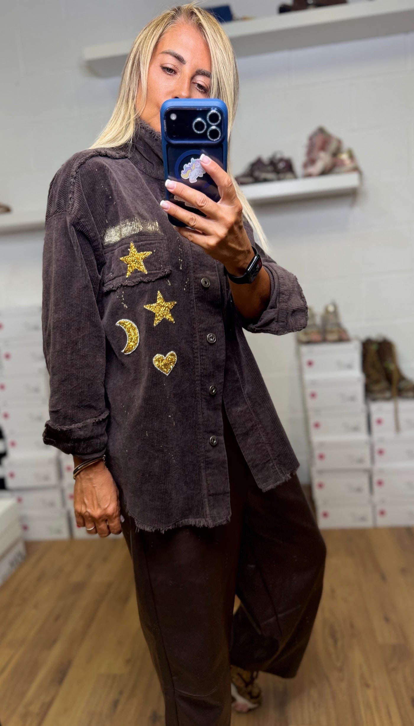 Abpink. Camicia over in velluto – Pezzo Unico