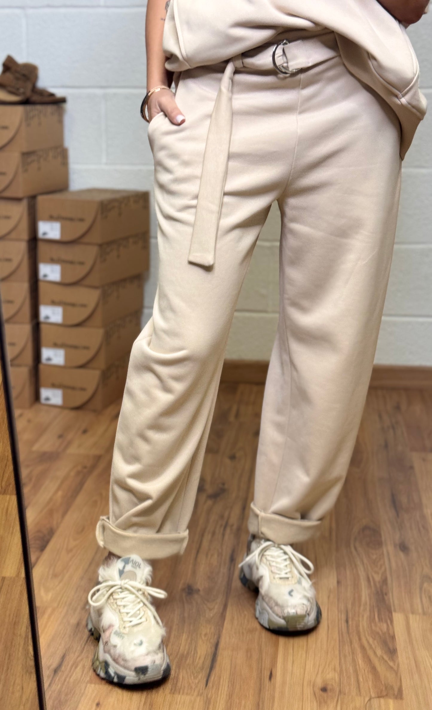 Le Streghe denim. Completo beige