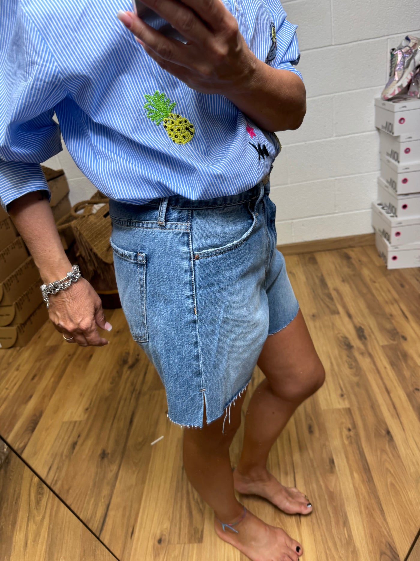 The.nim. Shorts blu chiaro