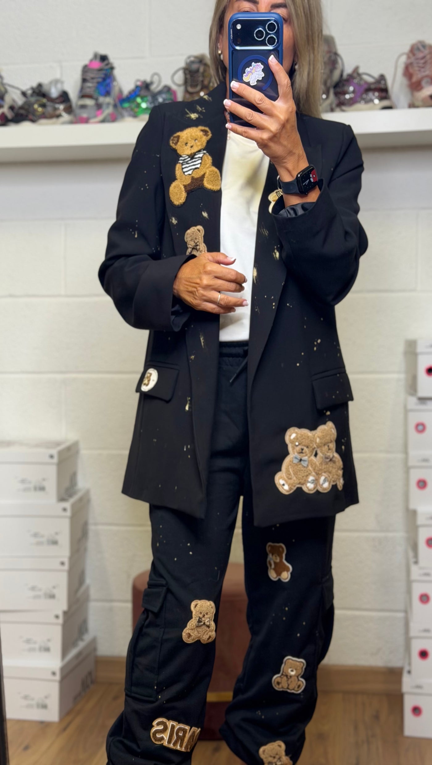 ABPink. Blazer nero teddy