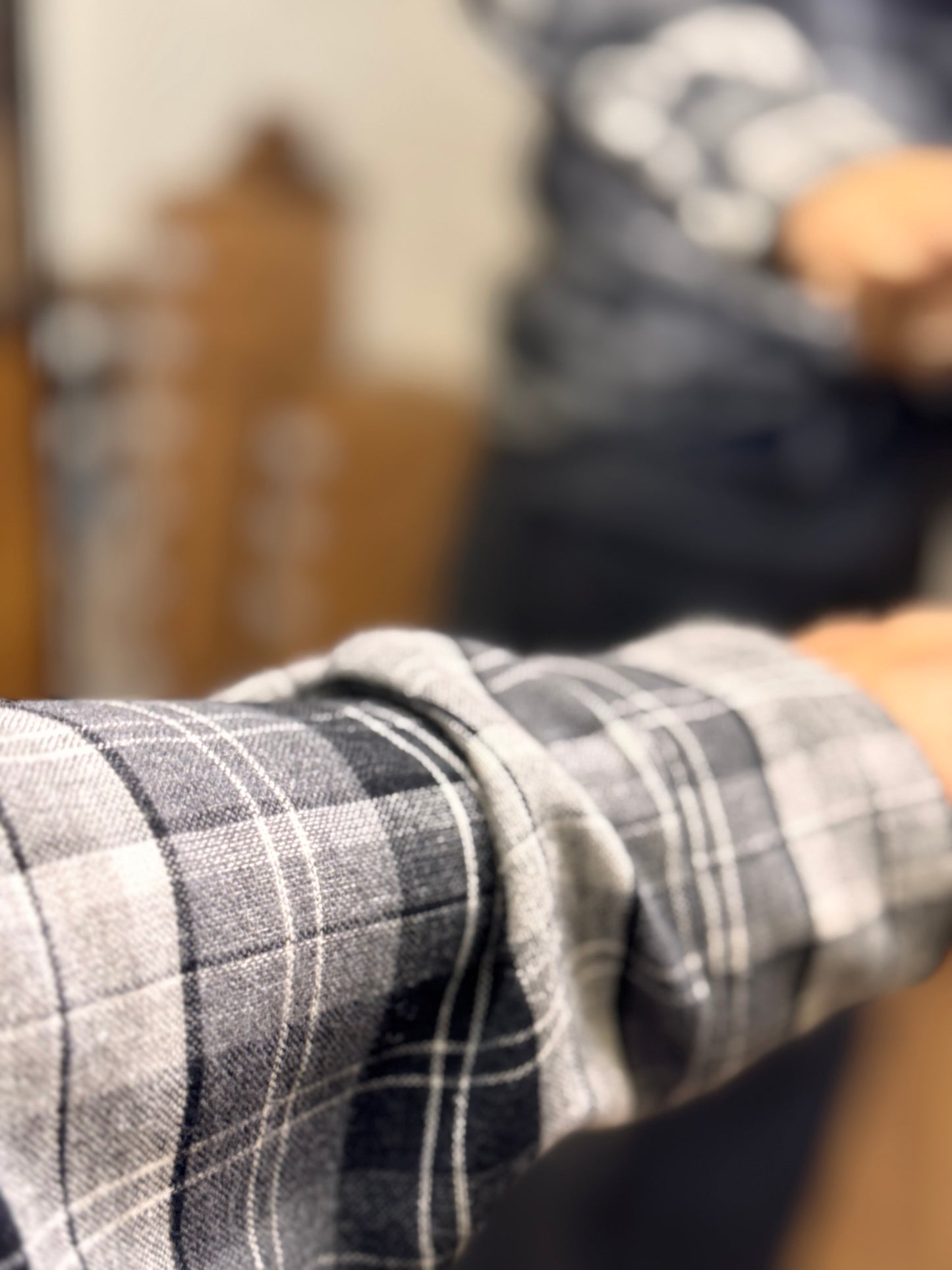 Le Streghe. Camicia check con rouches. -60%