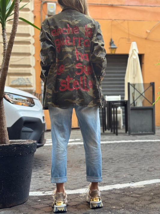 Mimi et mama. Giacca military stelle e parole