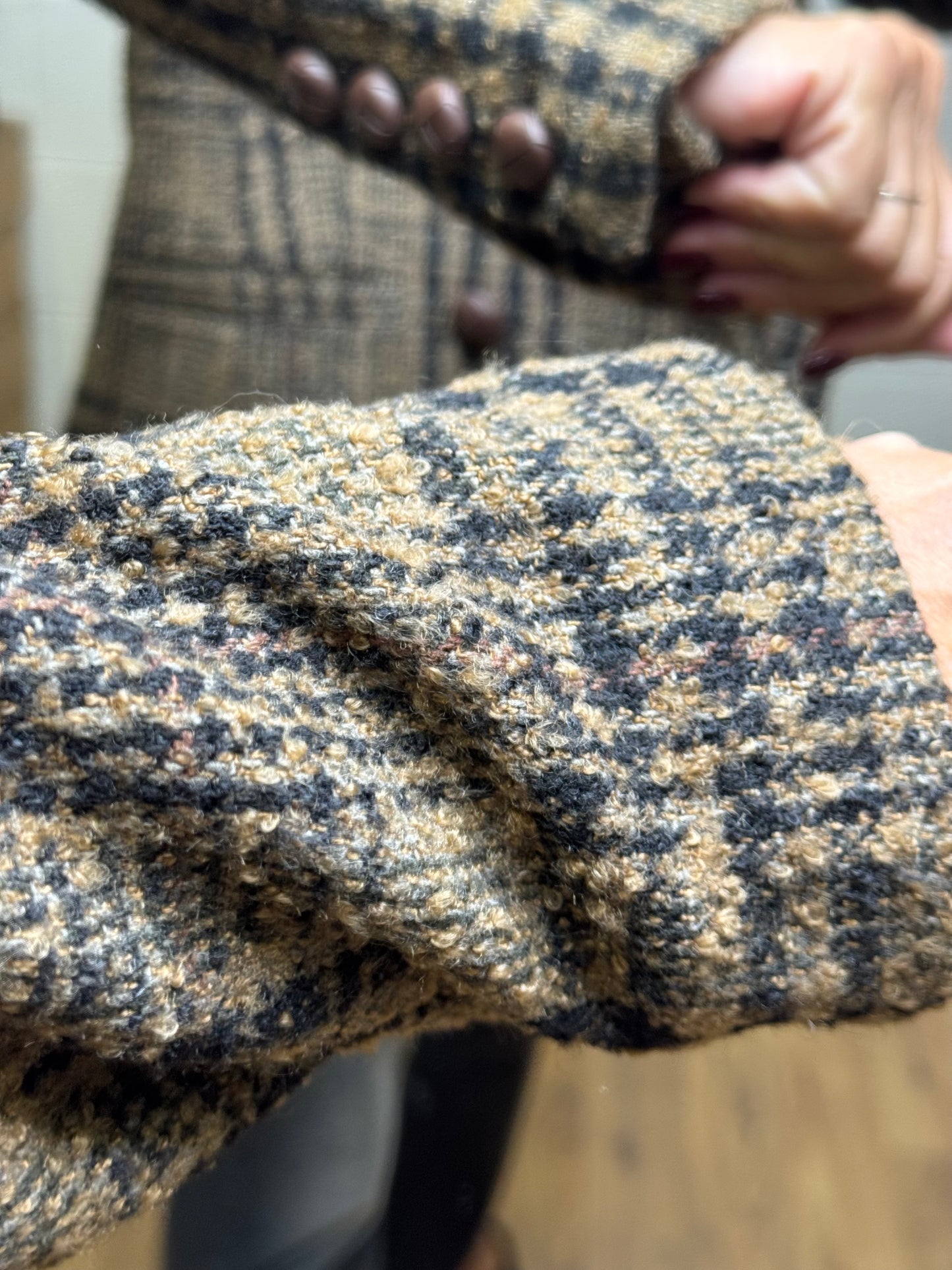 Mimi et mama. Blazer check marrone e nero