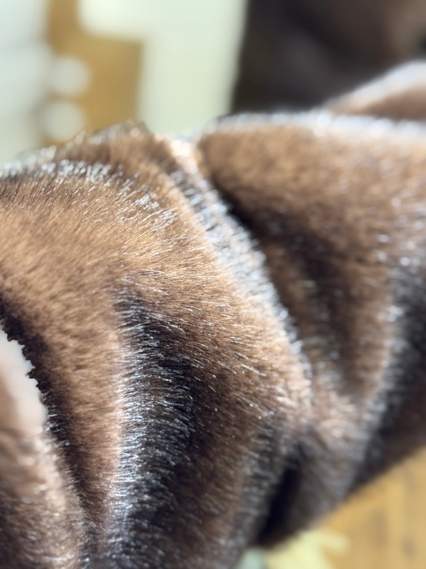 Le Streghe. Eco pelliccia cioccolato soft touch