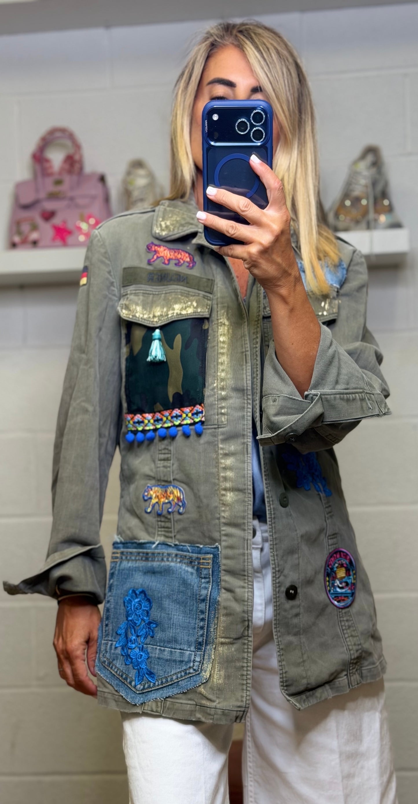ABpink. Verdina Denim Patch