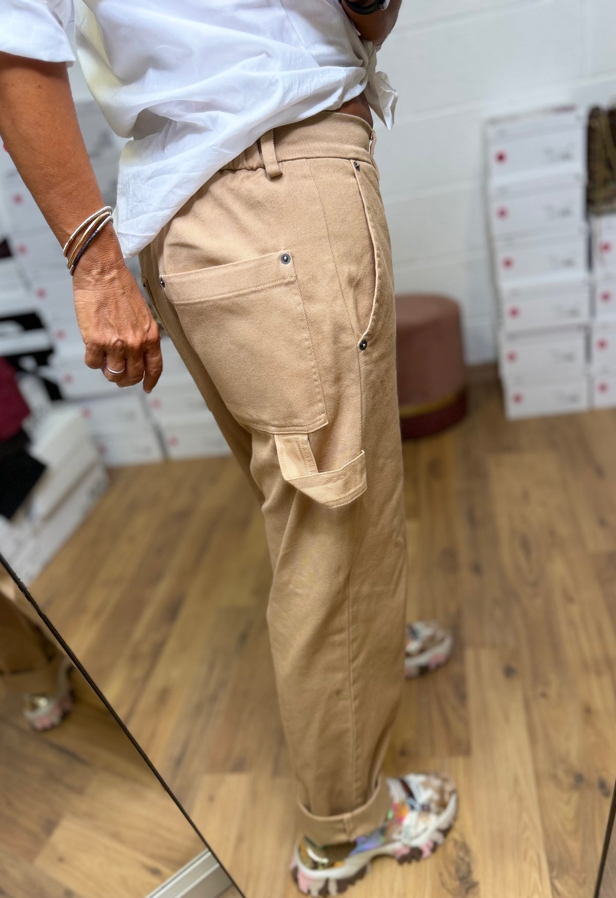 Maison crazy worker.panta worker camel
