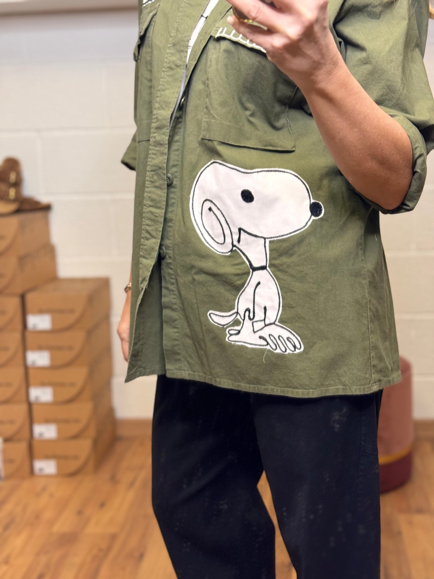 Dixie. Giacca camicia con snoopy-50%