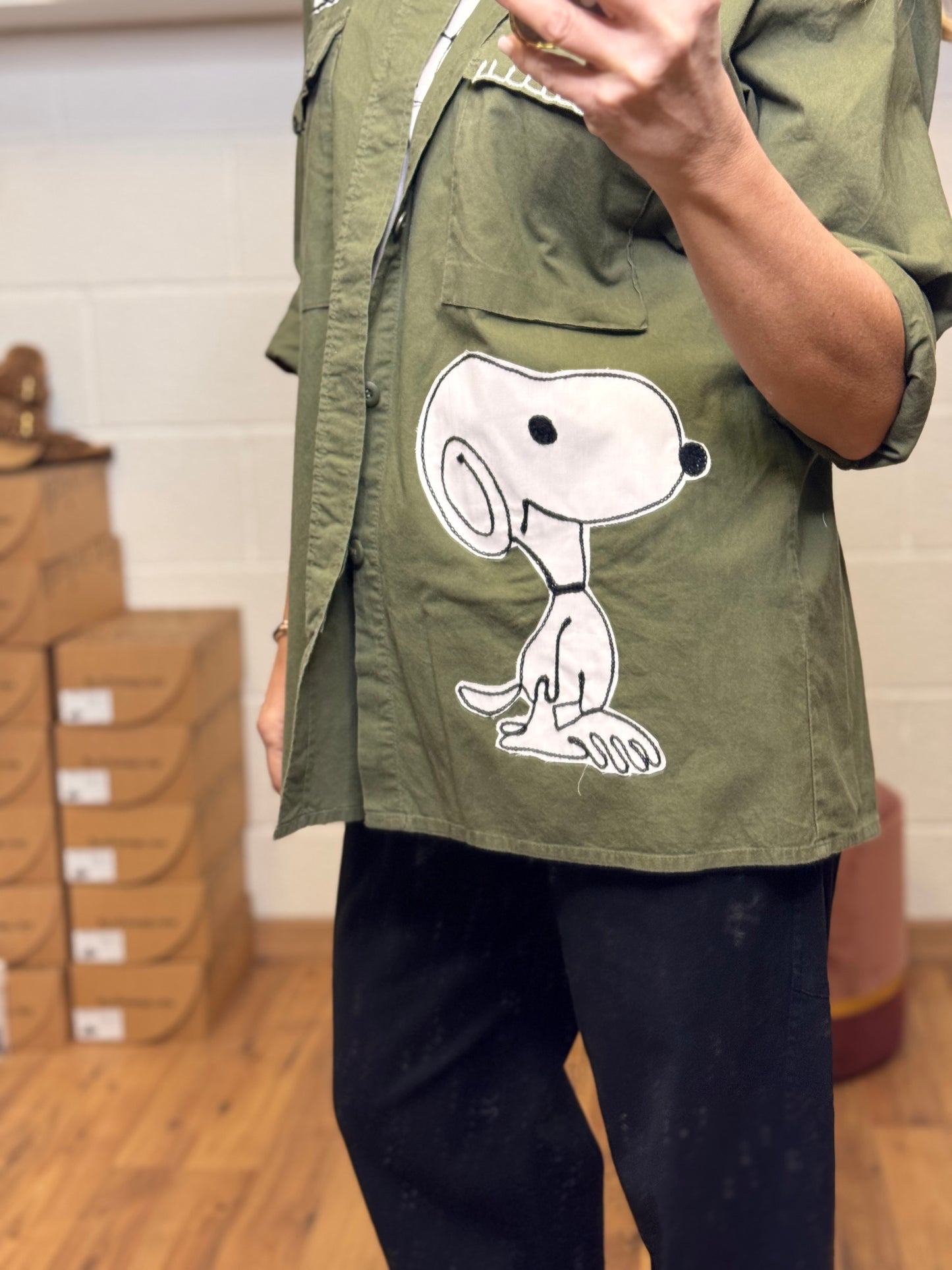 Dixie. Giacca camicia con snoopy