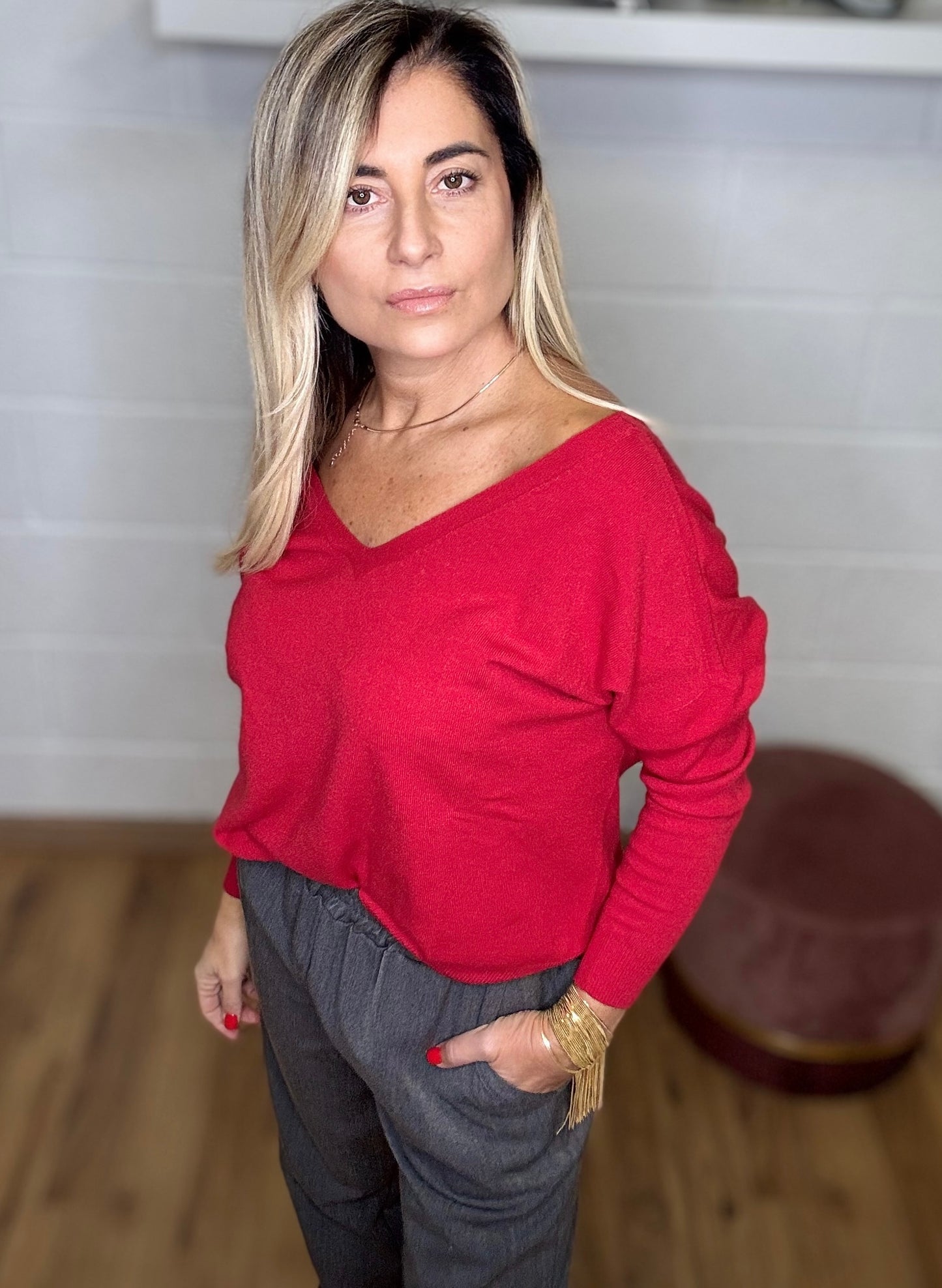 Le Streghe. Pull rosso