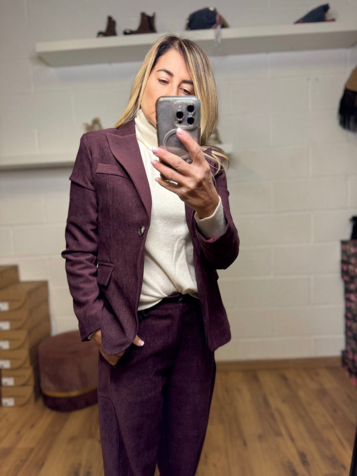 Le Streghe. Blazer burgundi-60%