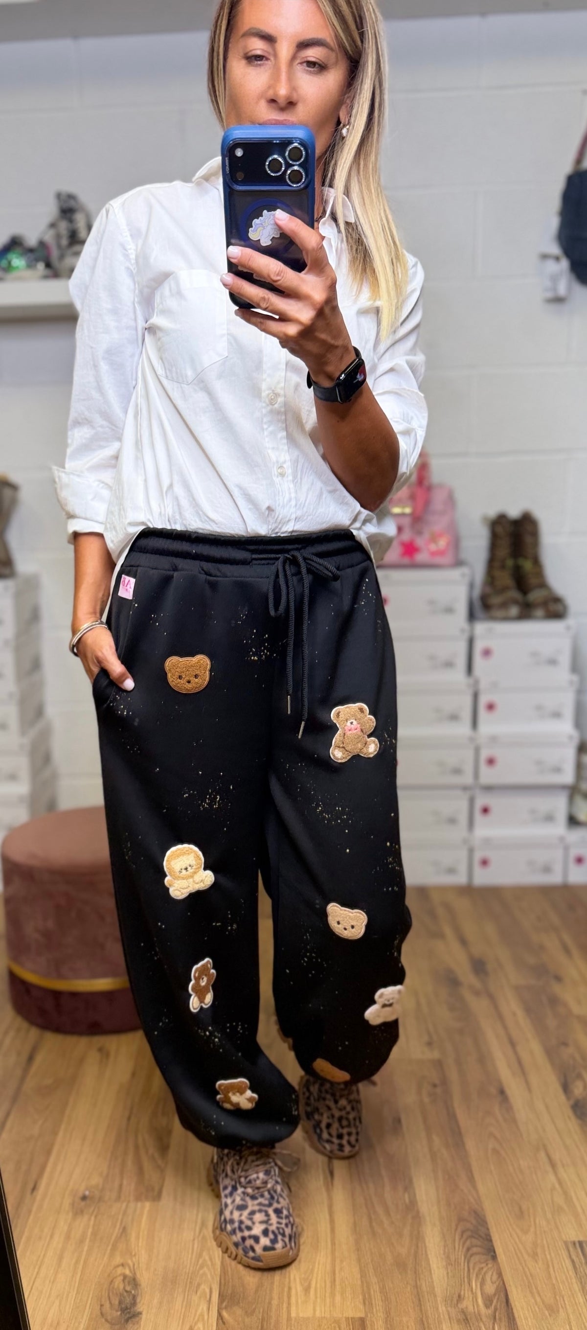 Abpink. Panta teddy in viscosa elasticizzata
