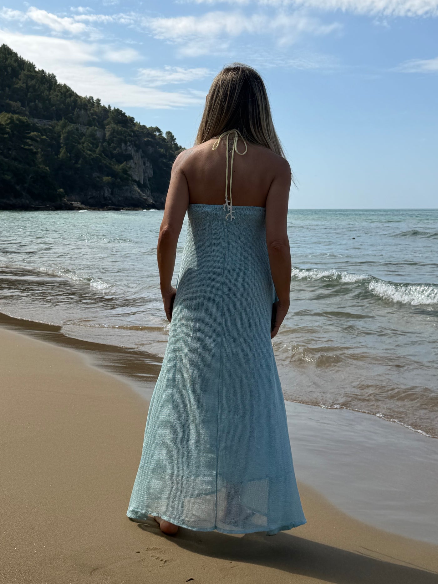 Be Sunset. Abito corallo verde acqua-50%