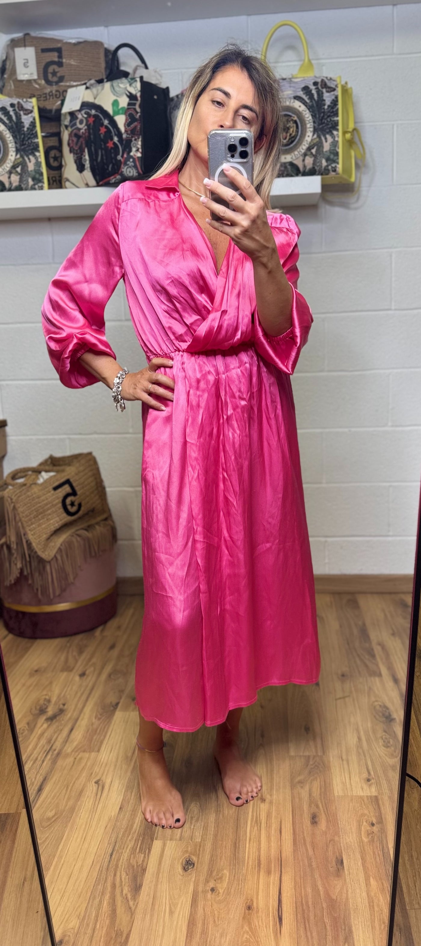 Semicouture. Abito fucsia