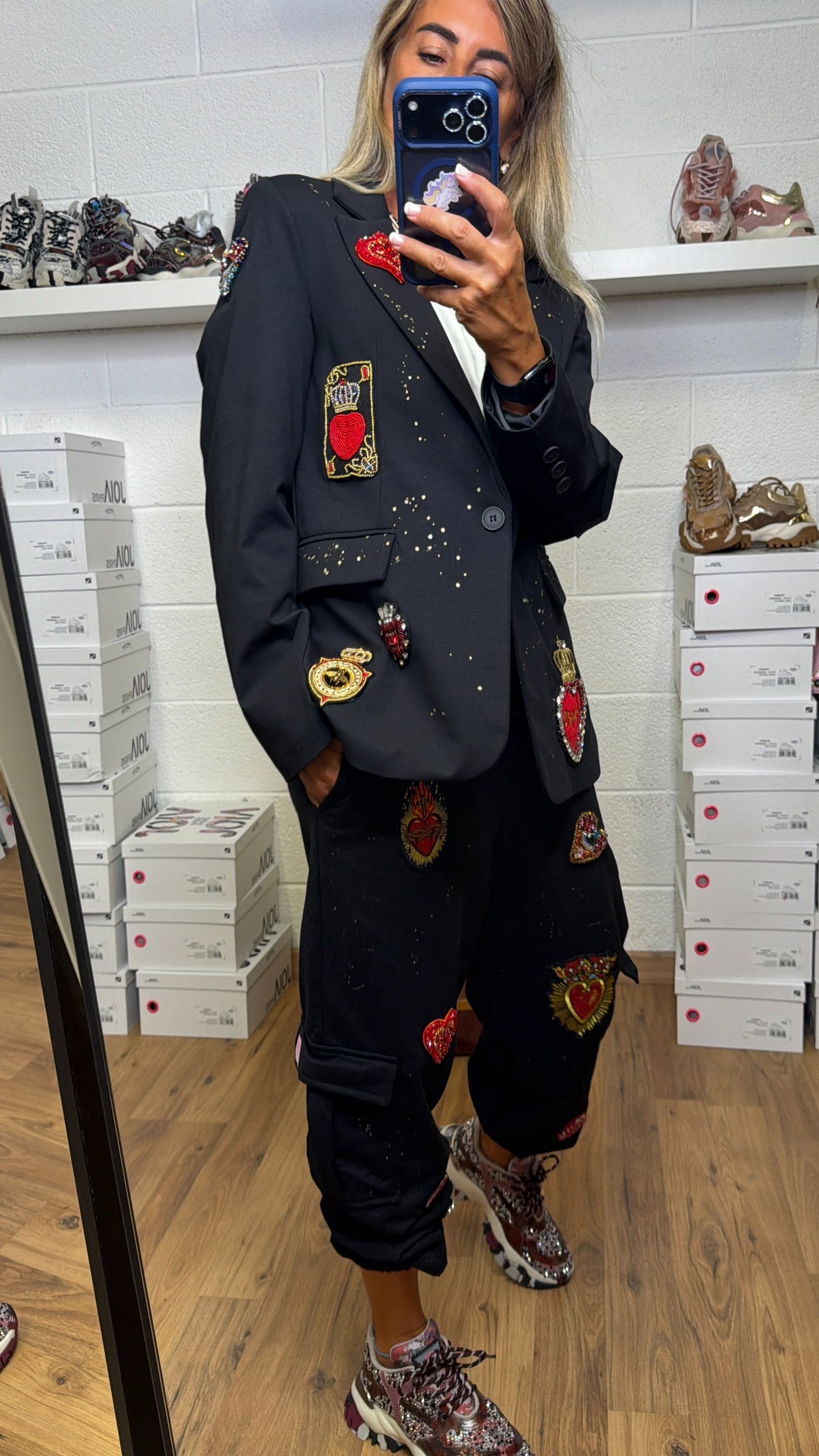 Abpink. Blazer cuore rosso