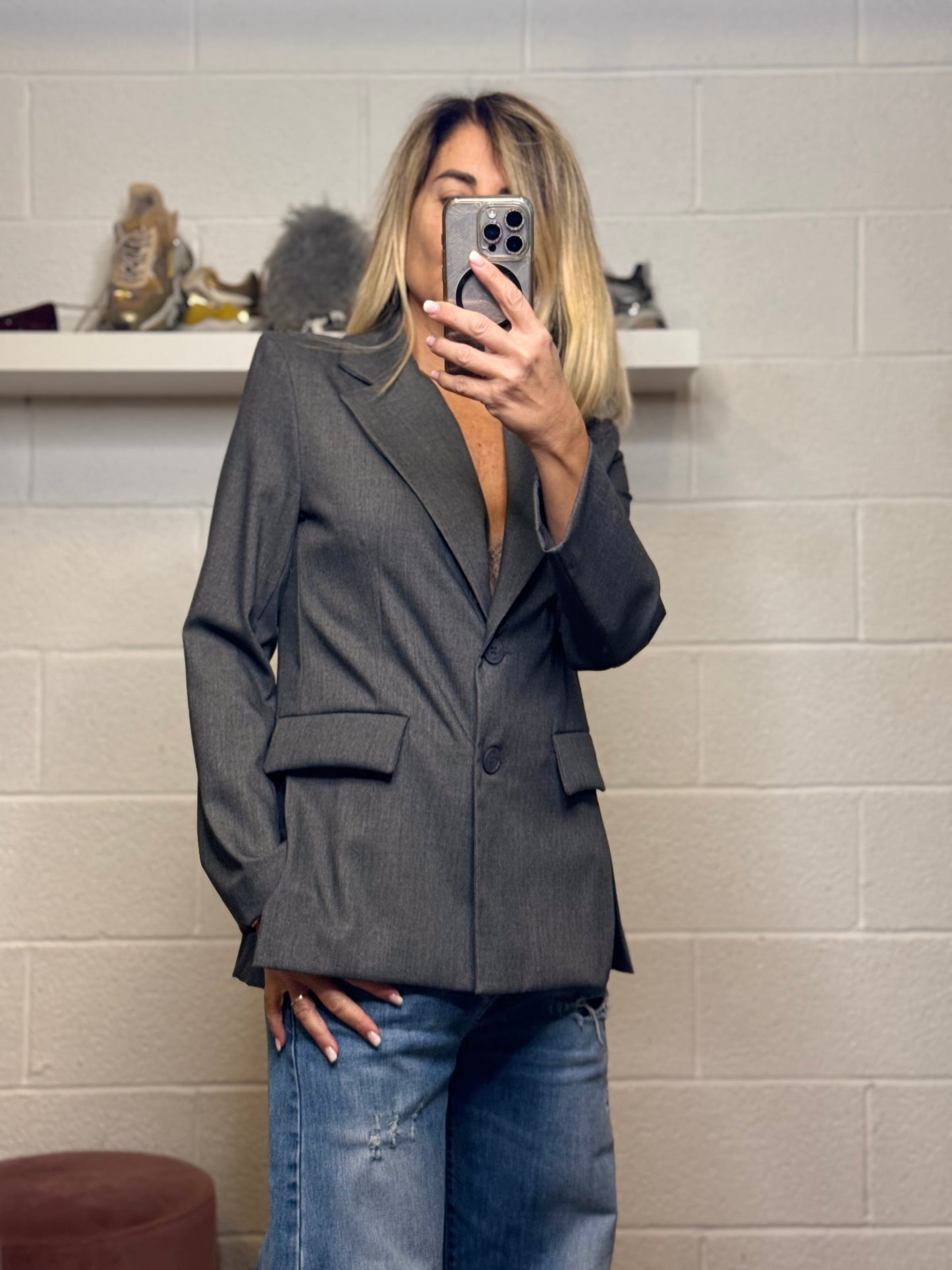 Le Streghe. Blazer grigio-60%