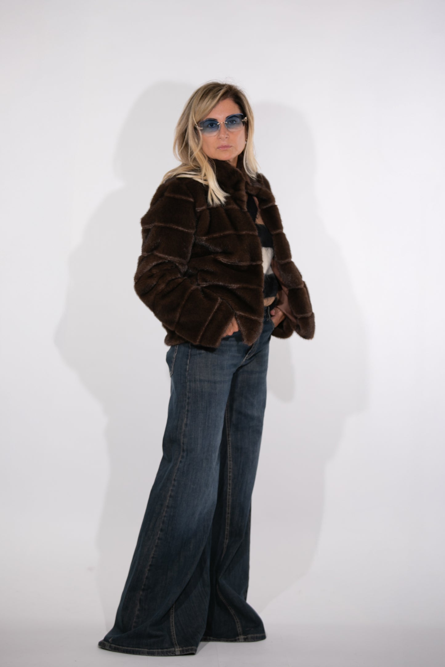 Le Streghe. Eco pelliccia cioccolato soft touch