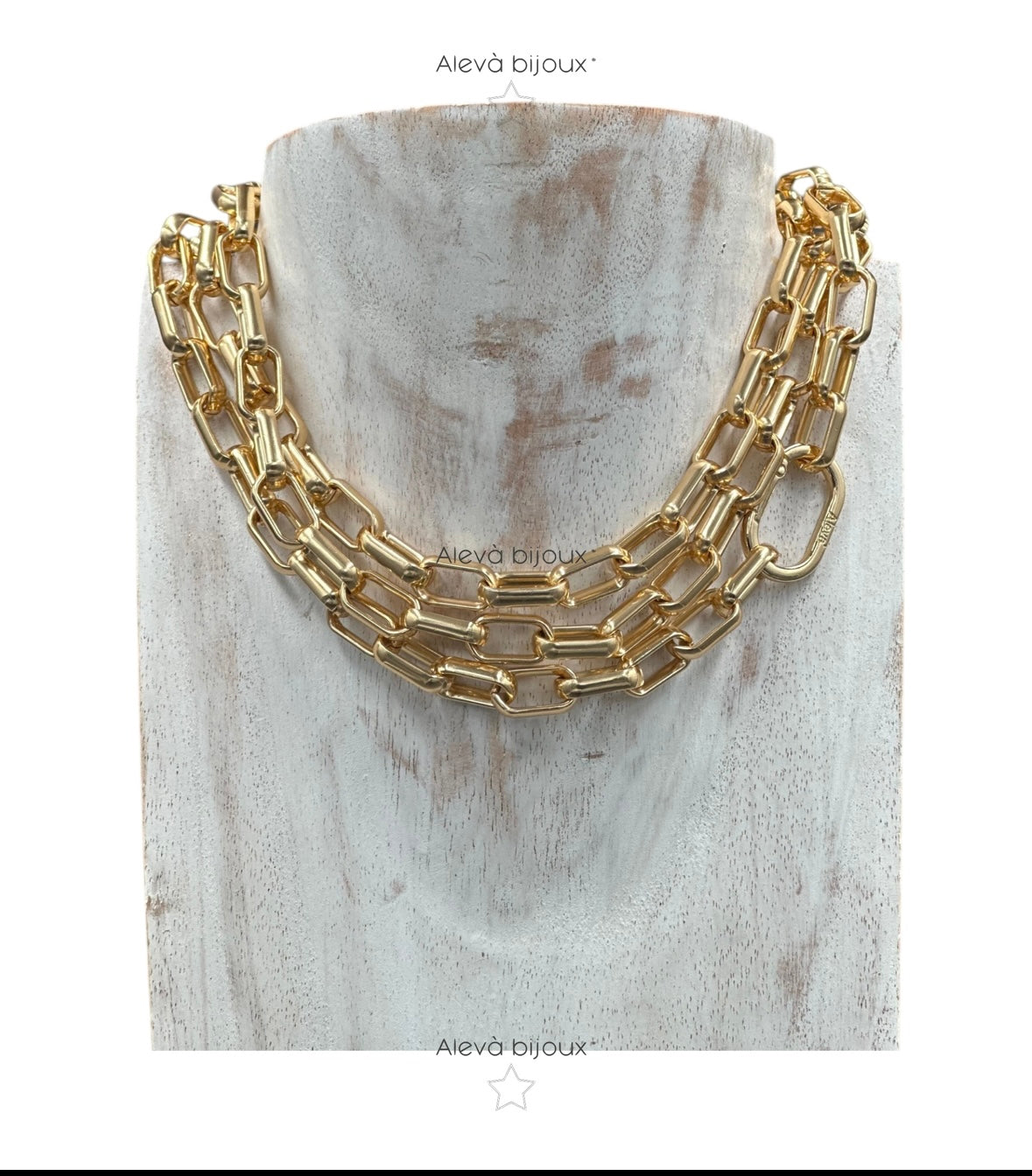 Aleva bijoux. Collana Filicudi oro lucido