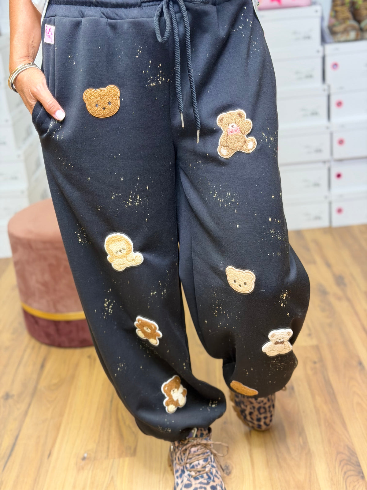 Abpink. Panta teddy in viscosa elasticizzata