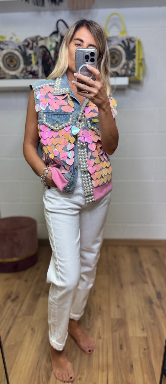 Le cruel. Gilet in denim -60%