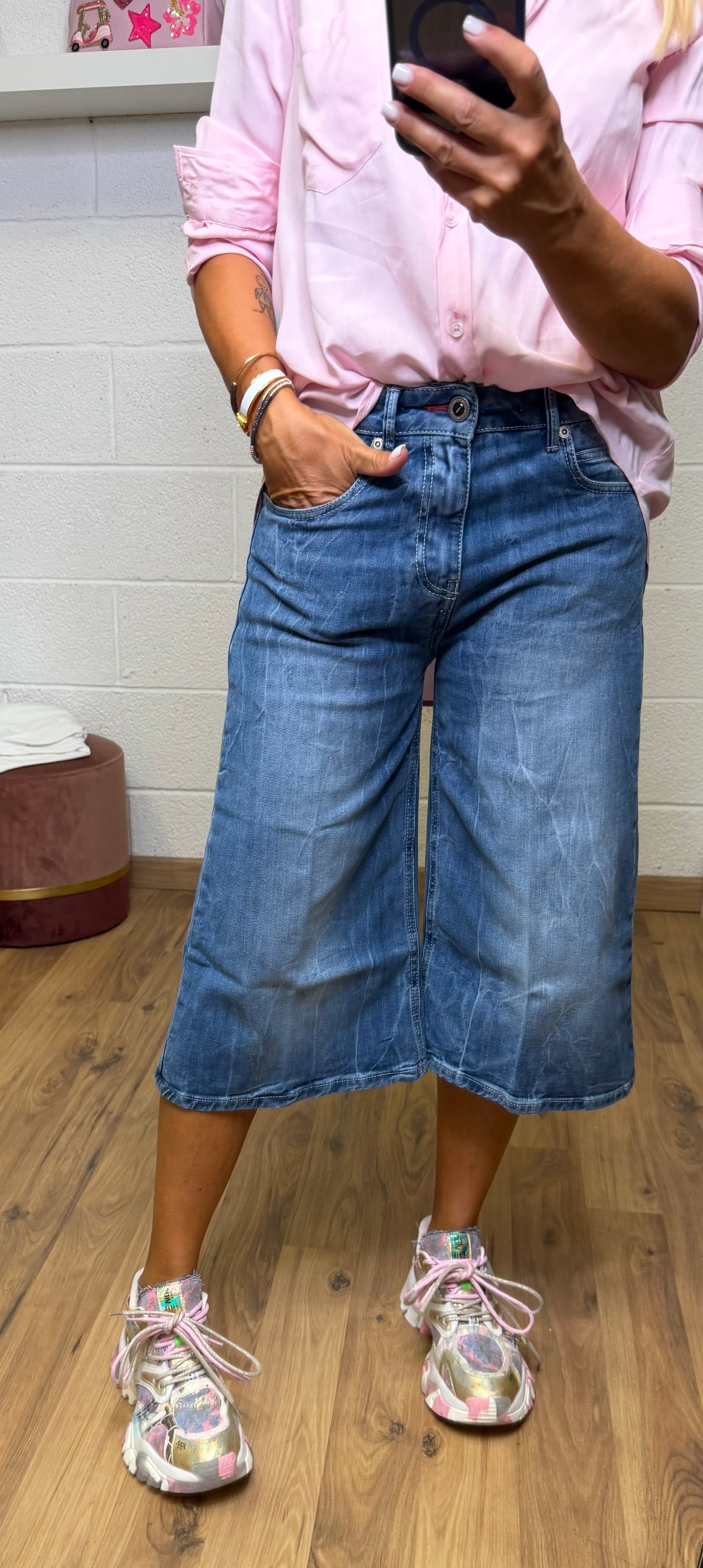DBsoul. Bermuda in denim blu-50%