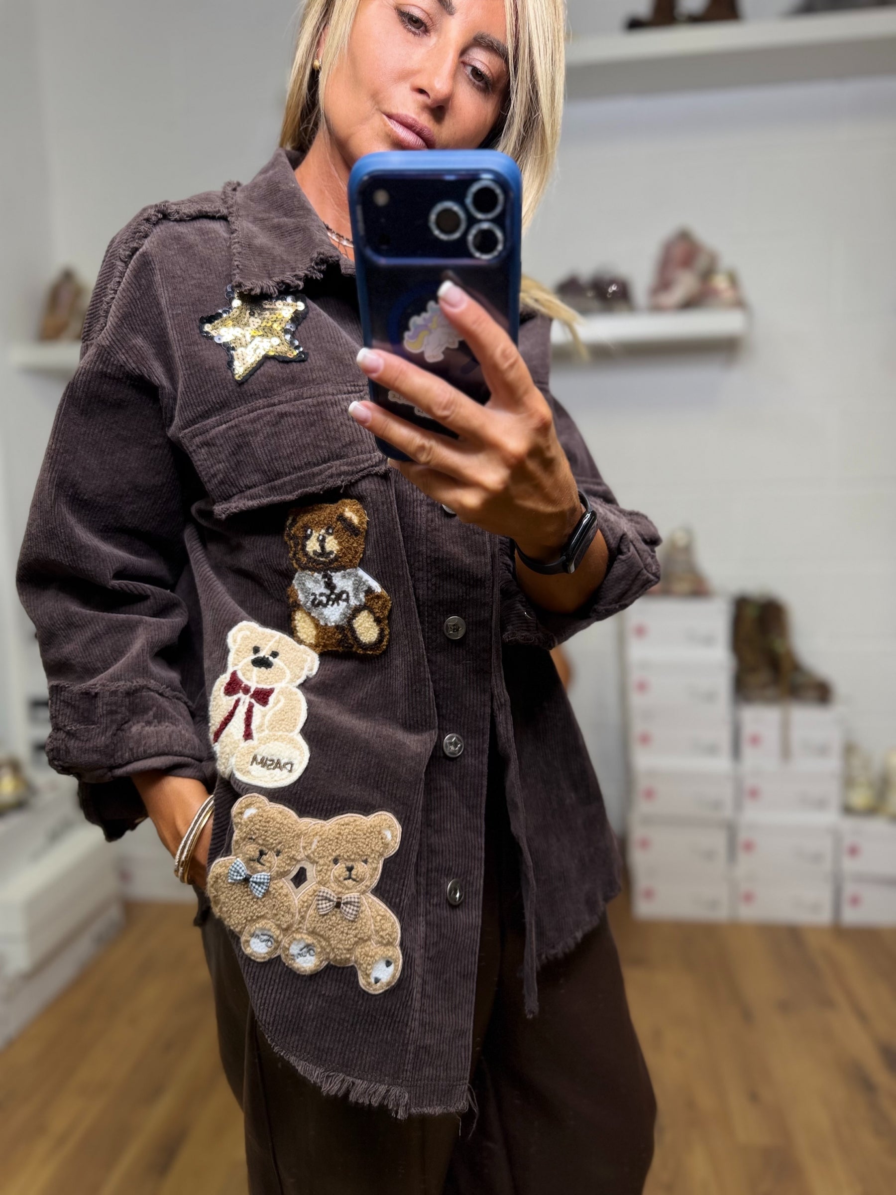 Abpink. Camicia over in velluto – Pezzo Unico