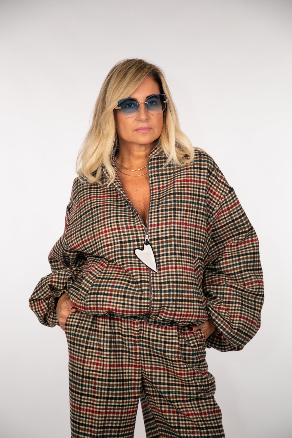 Mimi et mama. Bomber quadri