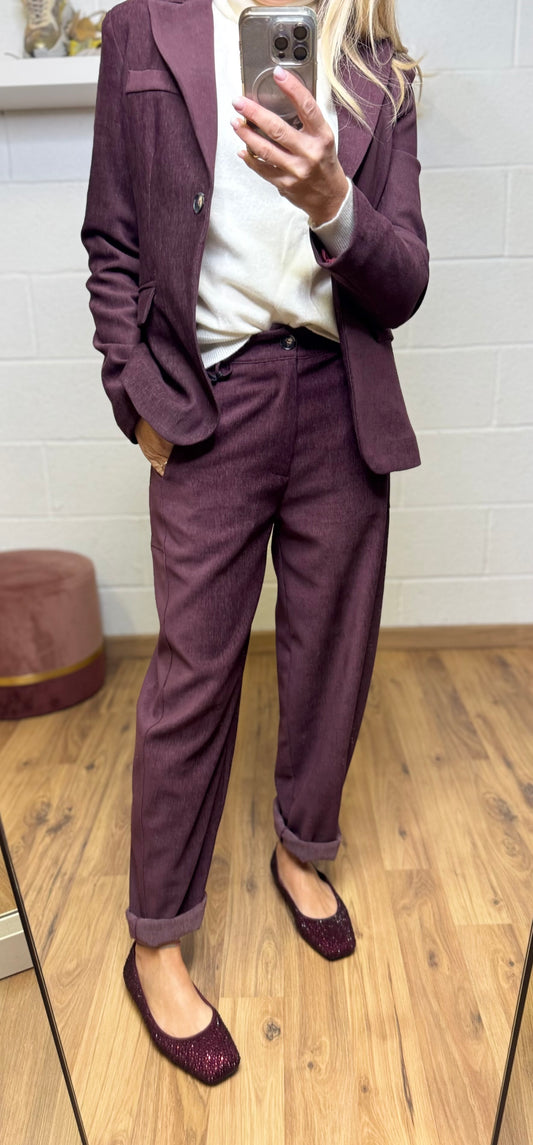 Le Streghe. Pantalone burgundi-50%