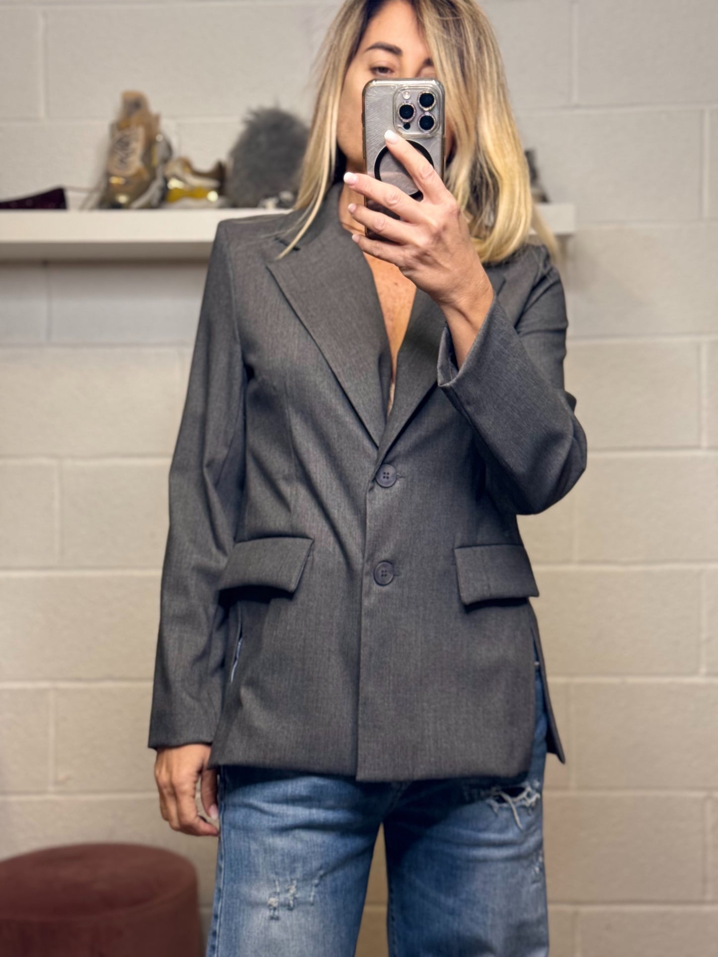 Le Streghe. Blazer grigio-60%