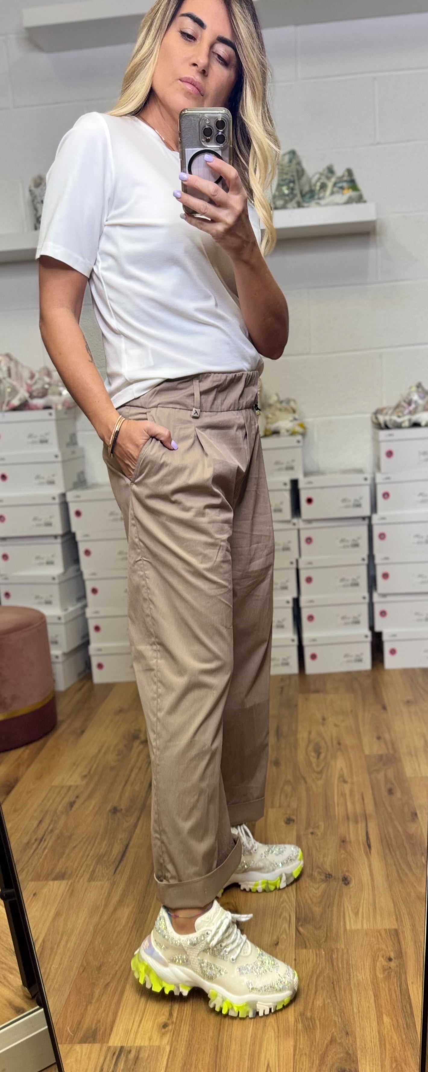 Myths. Pantalone in cotone tortora