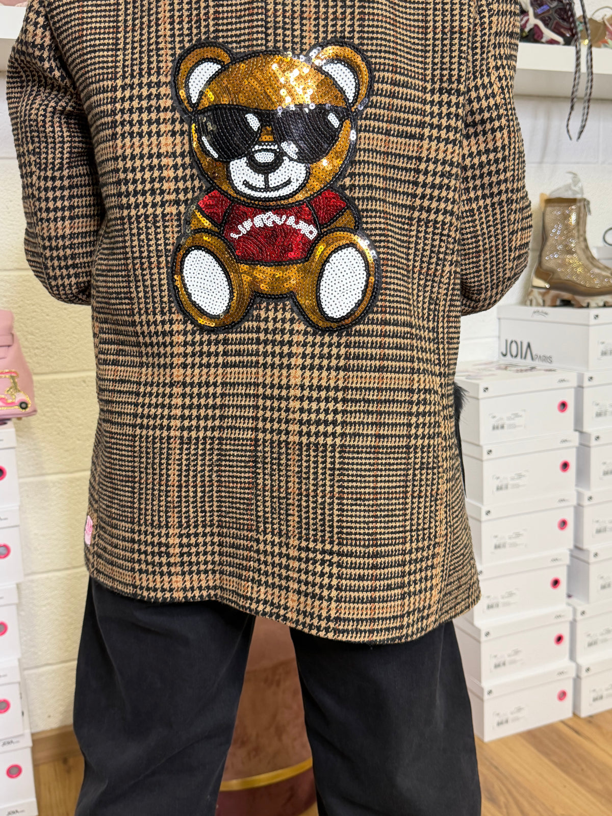 Abpink. Blazer con patch unici