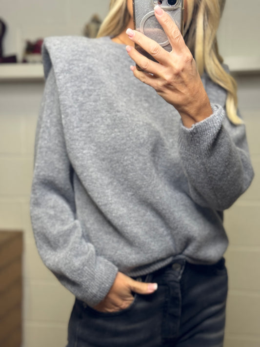 Dixie. Pull con spalline grigio