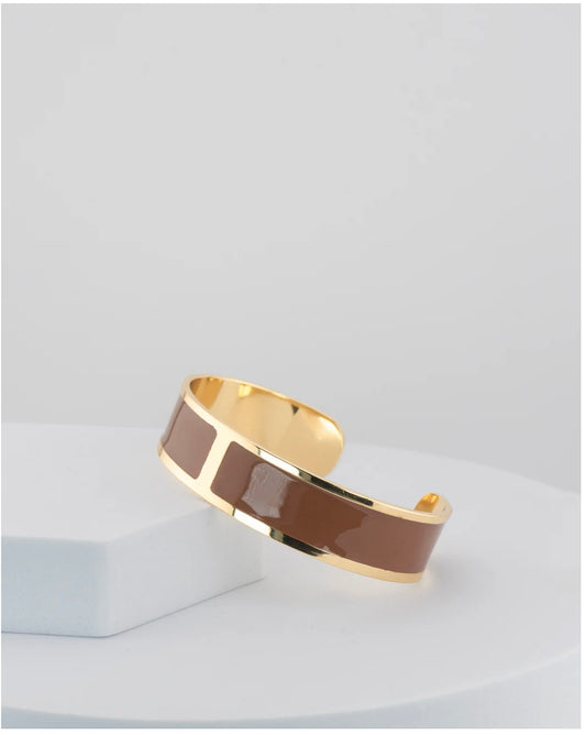 Marri Cortona. Bracciale smalto M caffelatte.