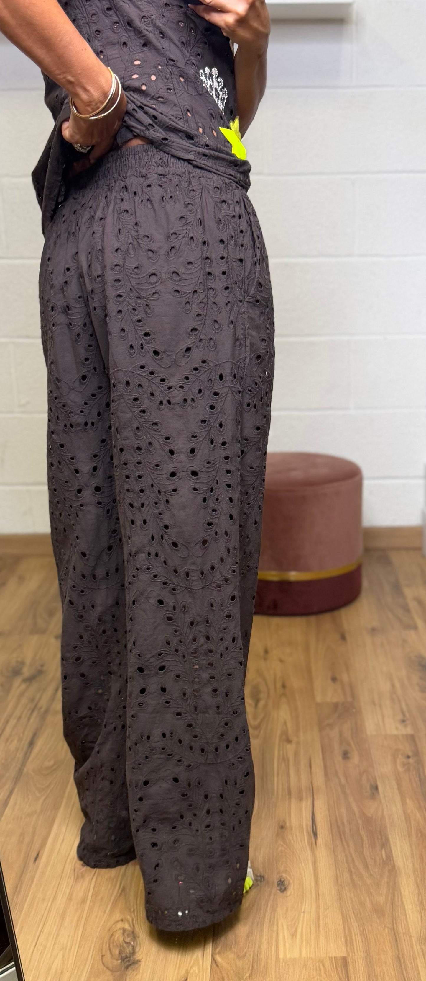 ABpink. Completo Sangallo Patch Couture – Cioccolato