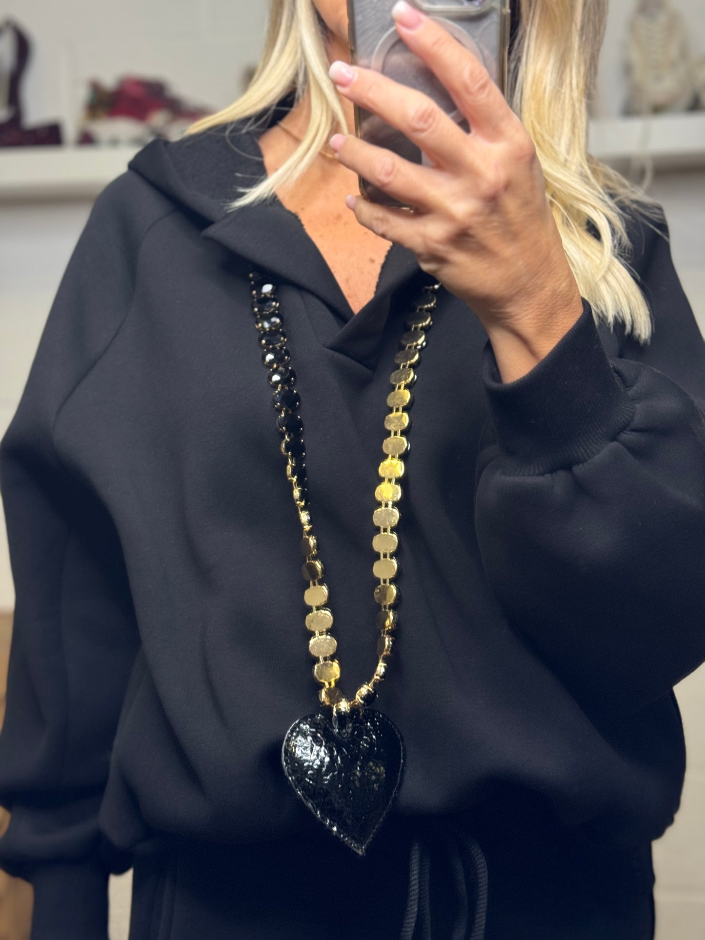 Mimi et mama. Felpa gioiello nera