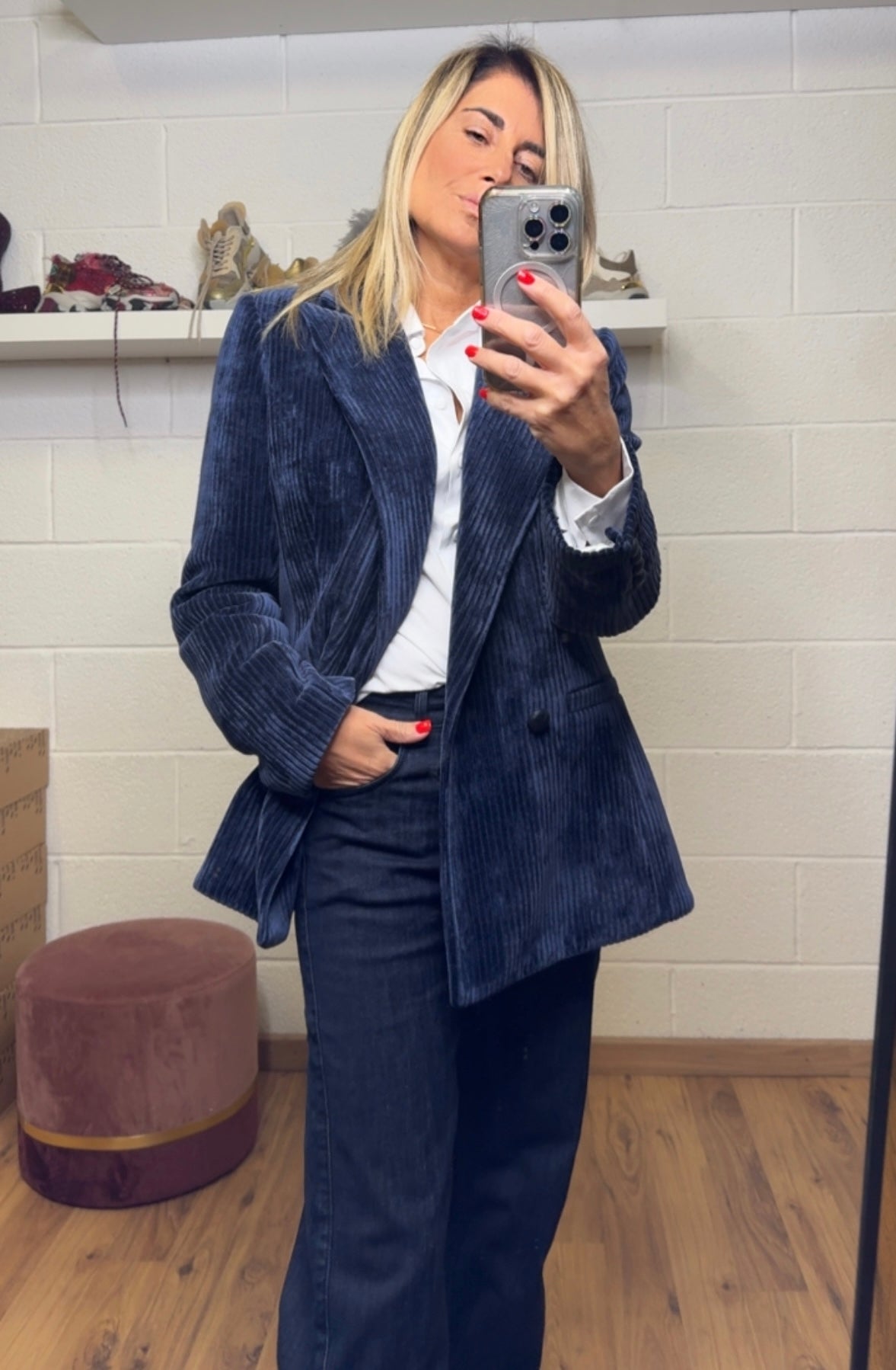 Mimi et mama. Blazer velluto-60%