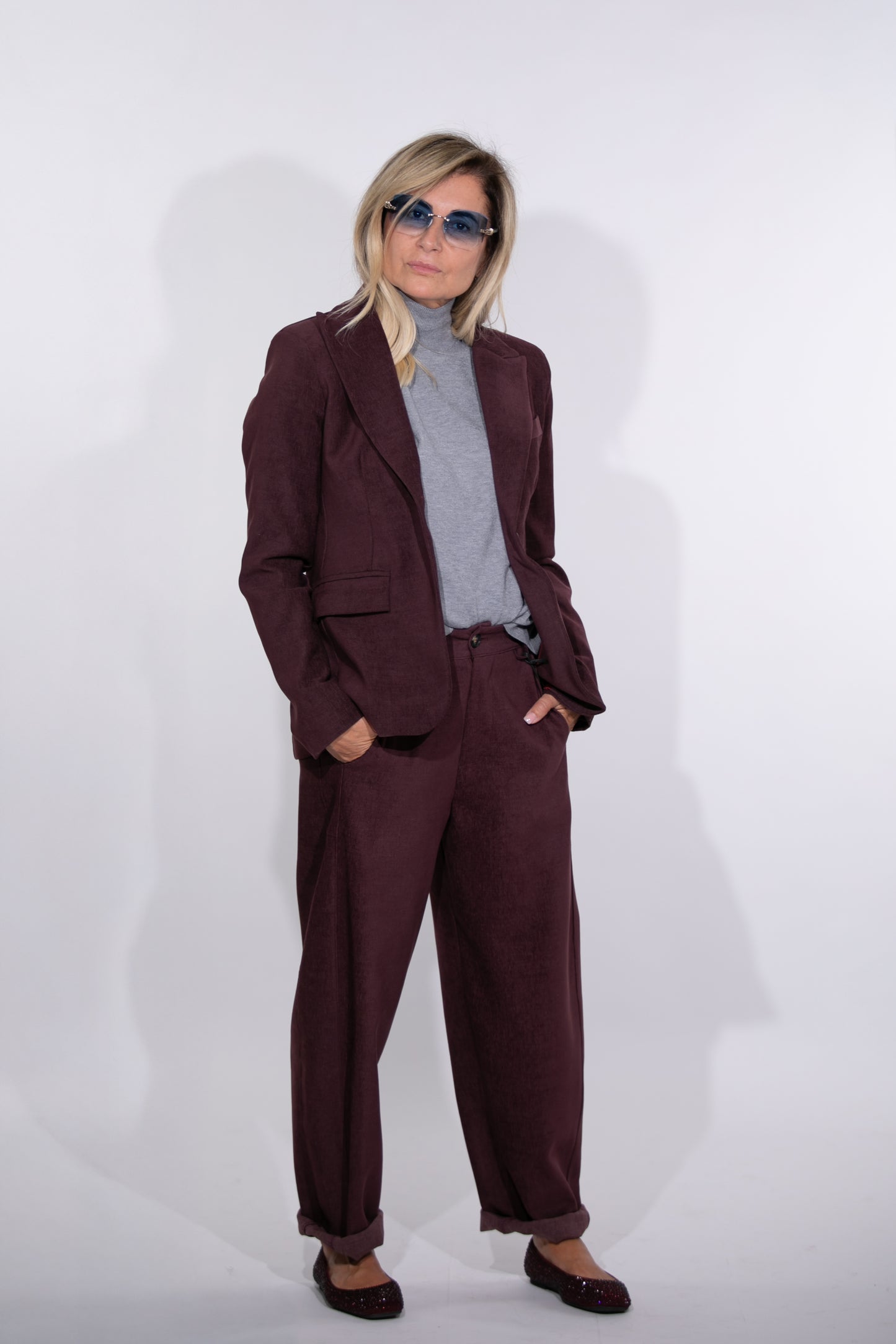 Le Streghe. Blazer burgundi