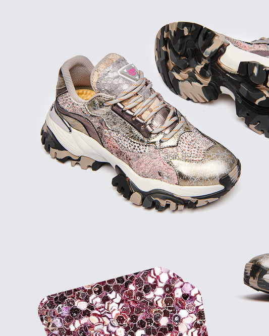 Joia Paris. Sneakers silver white