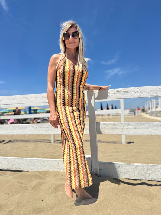 AB Pink. Abito Resort Zig Zag