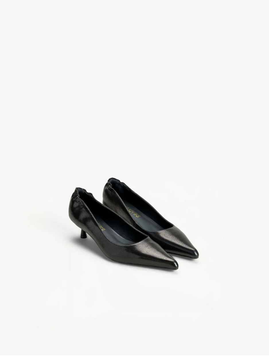 Massimo Santini. SUSAN - DÈCOLLETÈ NERA IN PELLE DI VITELLO