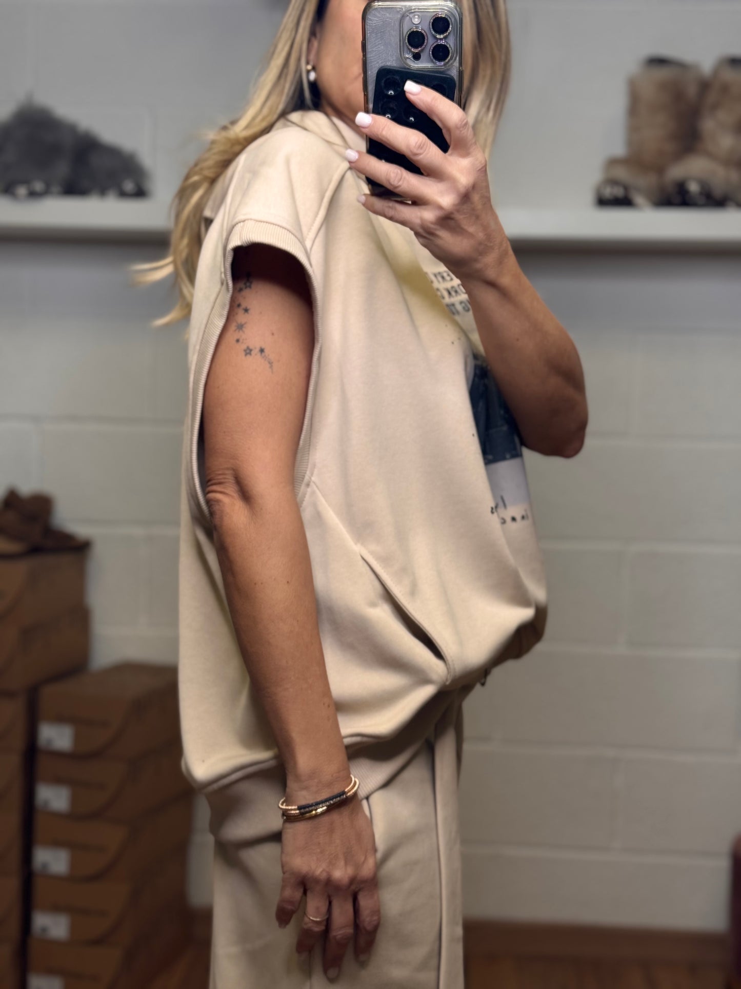 Le Streghe denim. Completo beige