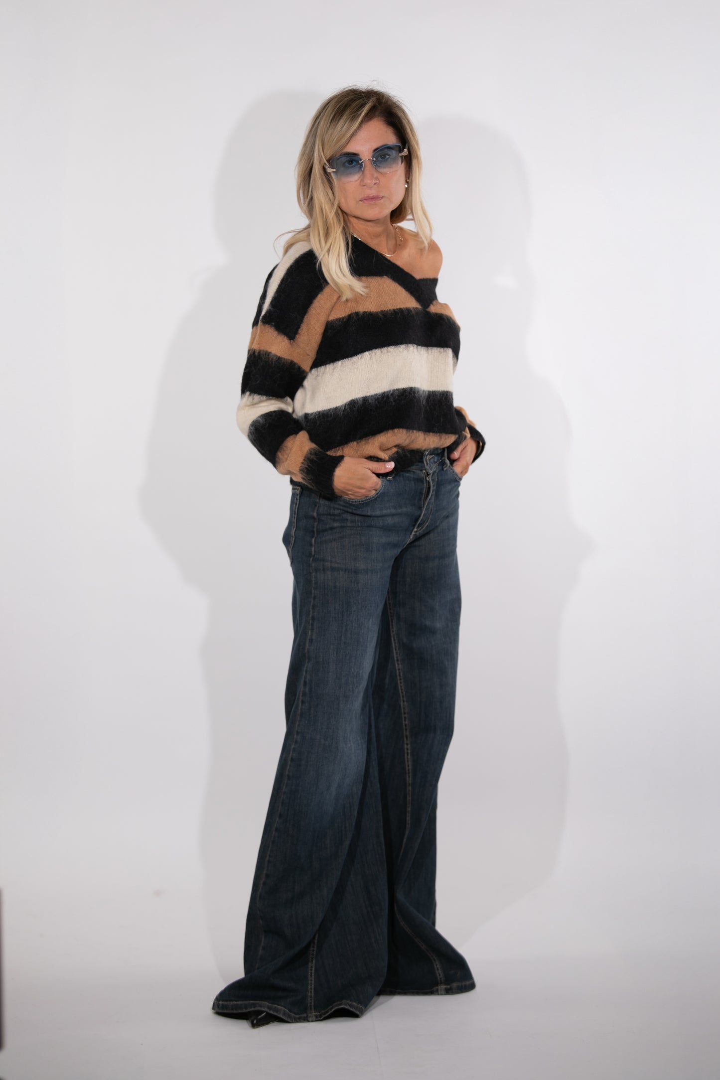 Le Streghe. Pull rigato