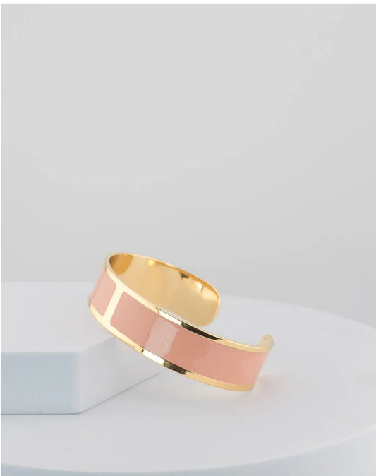Marri Cortona. Bracciale smalto M rosa