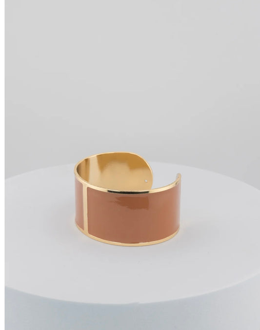 Marri Cortona. Bracciale smalto L terra di siena