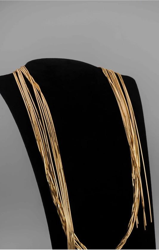 Marri Cortona. Collana “voila” 6 fili bagno oro