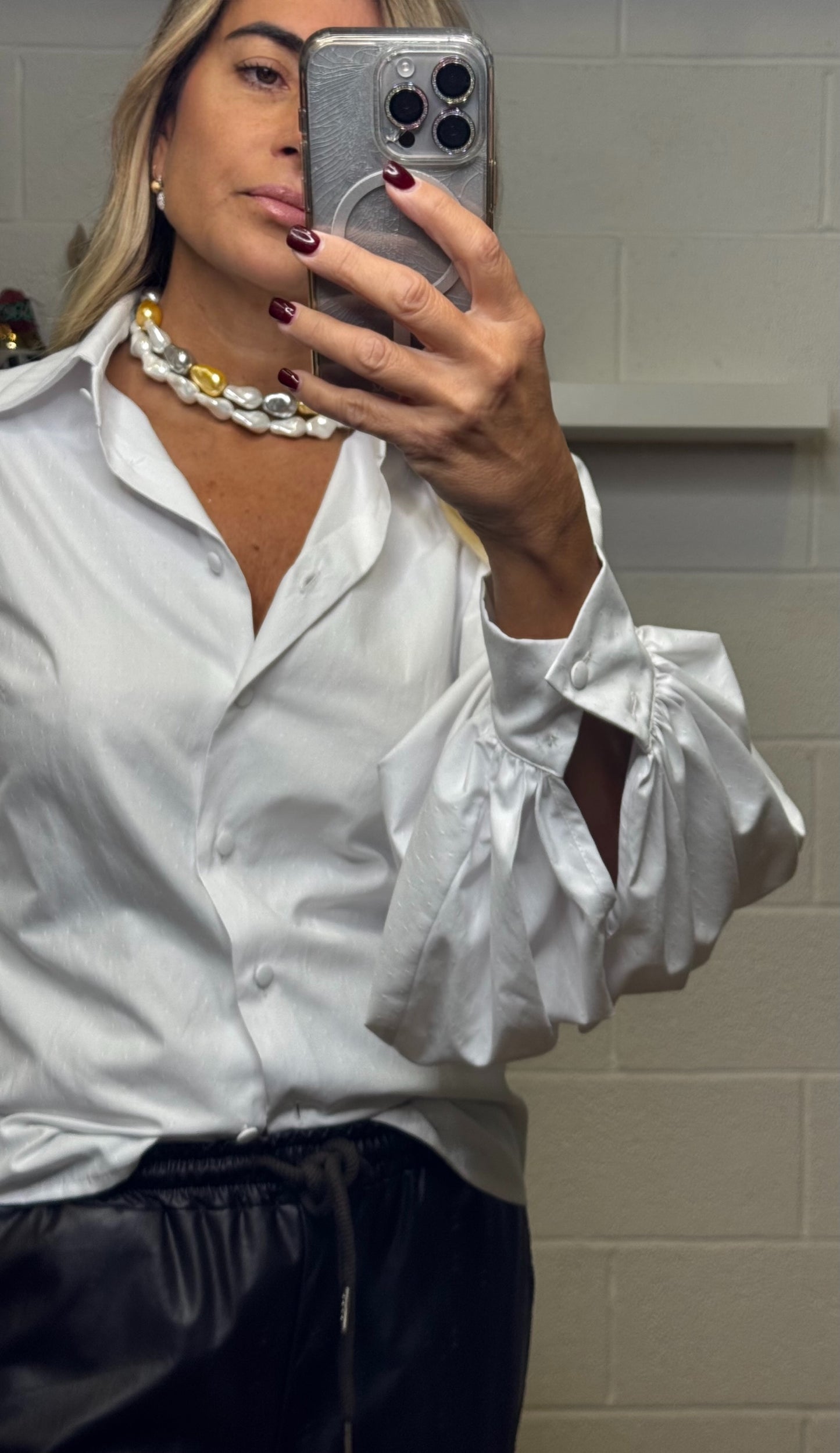 Aleva bijoux. Collana perle maiorca chiara