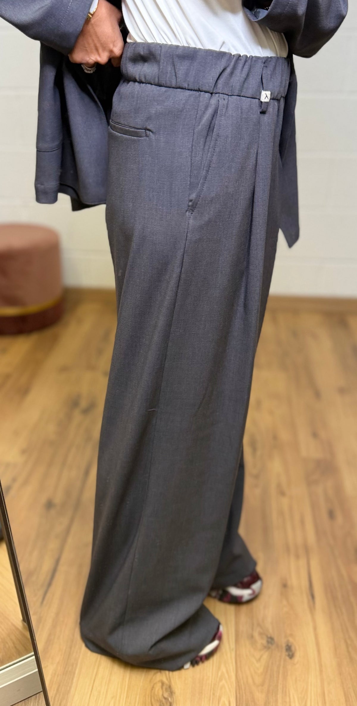 Myths. Pantalone palazzo sartoriale grigio antracite