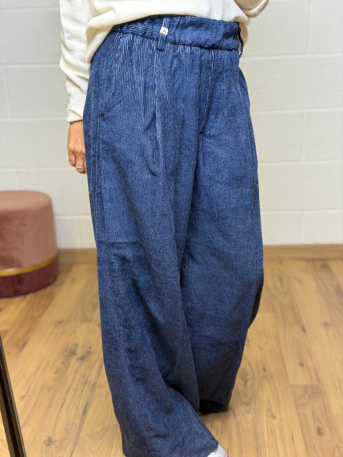 Myths. Pantalone Palazzo Millerighe Blu