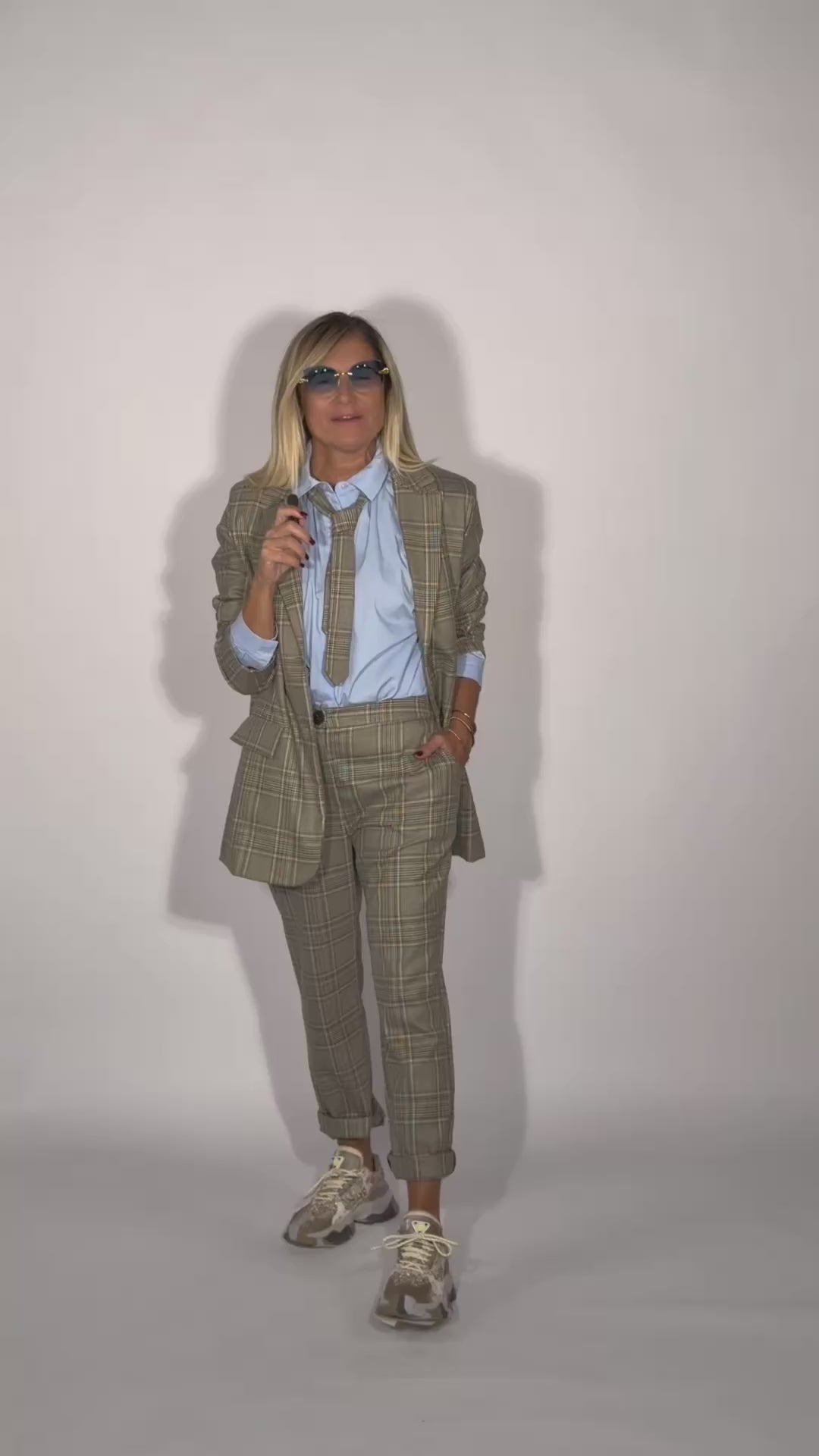 Le Streghe. Blazer check over-60%