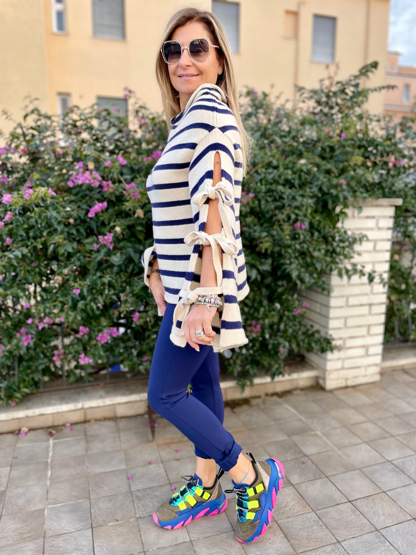 Semicouture. Leggings blu