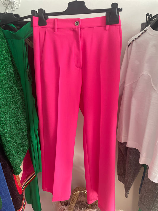 Semicouture. Pantalone fucsia fluo